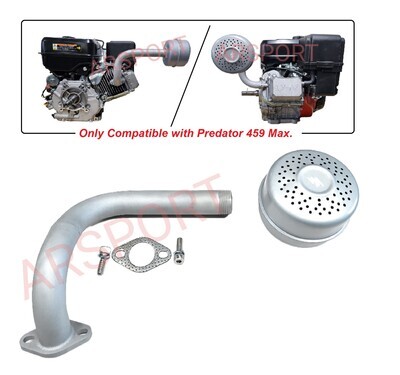 Exhaust pipe Muffler Compatible for Predator Max 459, Gokarts, Golf cart