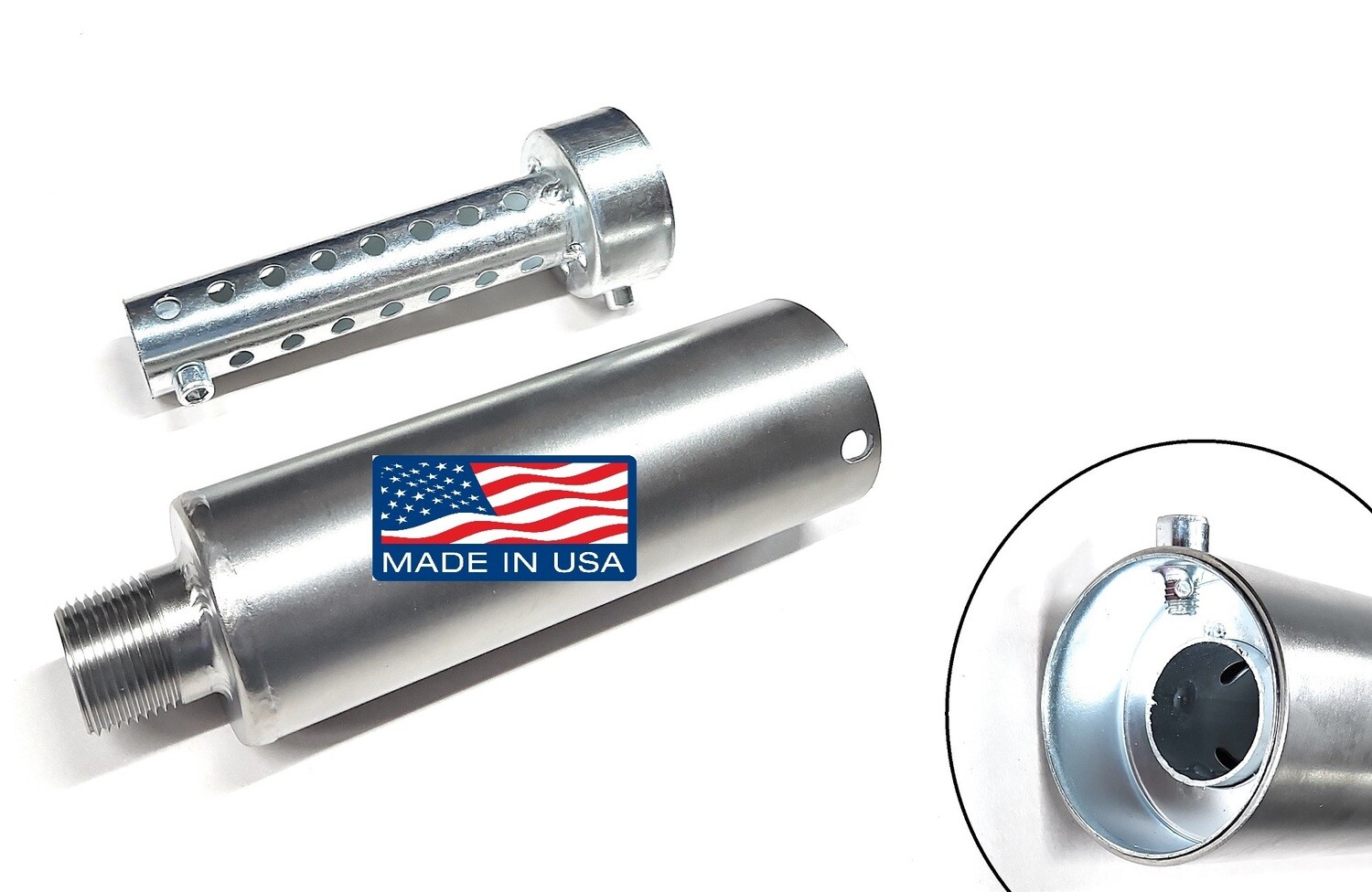 3/4 SS Muffler For Coleman minibike, Predator 212, 224, BT200X, MB200, CT200U