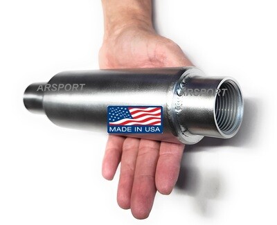 ARSPORT 1&quot; NPT Female thread Muffler 304 Stainless Steel for Predator 301, 420, 459, GX240, GX270, GX390 Compatible with Exhaust Flex tubig, Generators, Engines between 9-20HP