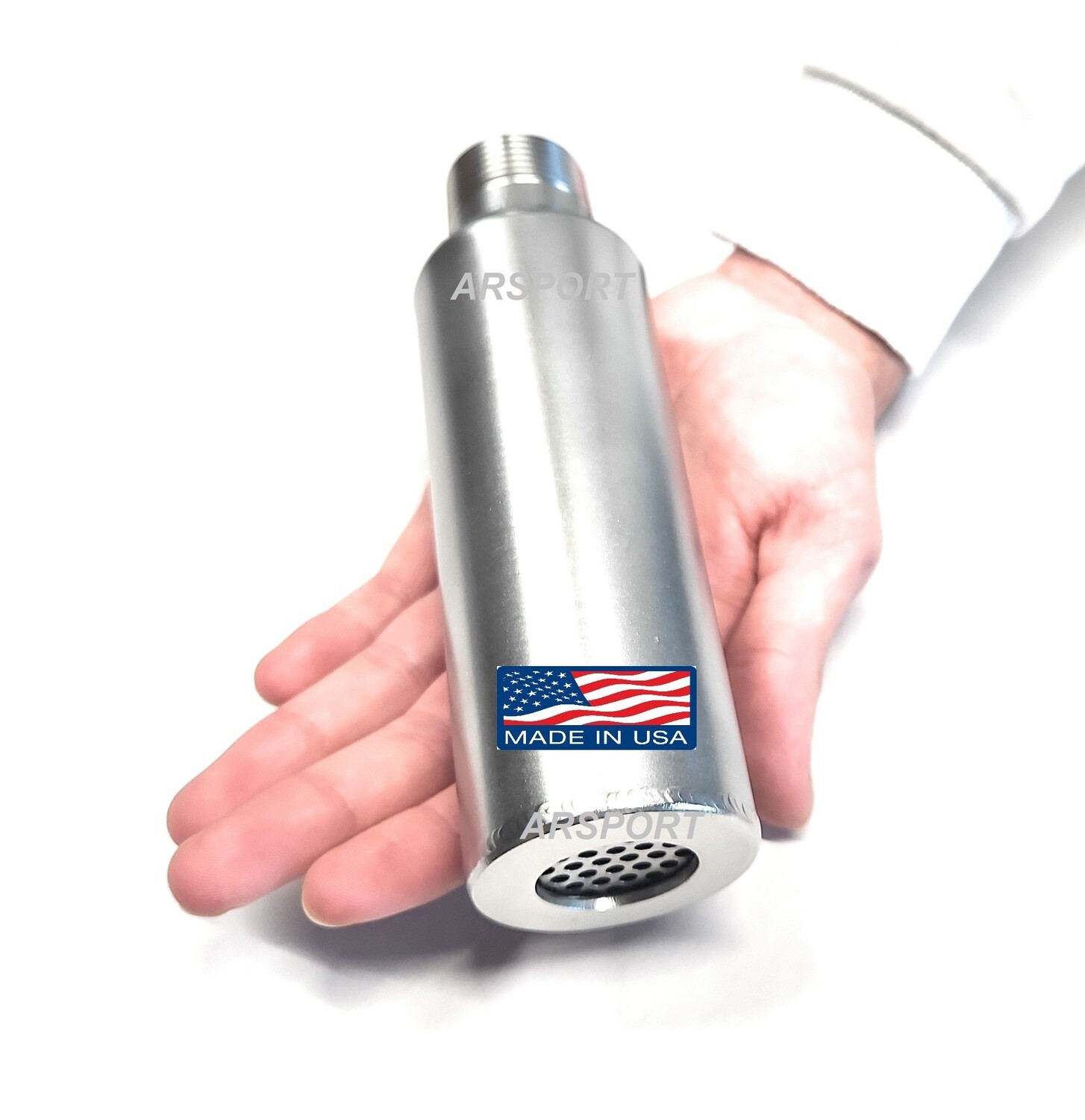 ARSPORT Stainless steel Muffler Spark arrestor inside, Predator 420, Predator 670, Predator 459, GX240, GX270, GX390, Generator, minibike muffler, 1&quot; NPT Male thread. …