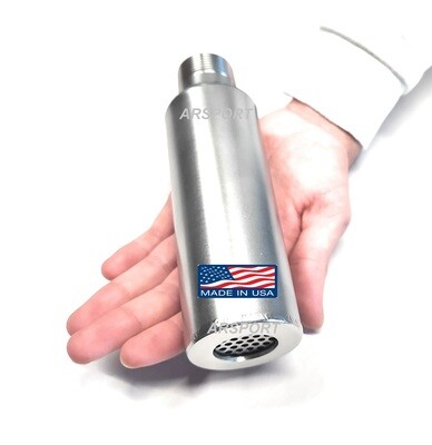 ARSPORT Stainless steel Muffler Spark arrestor inside, Predator 420, Predator 670, Predator 459, GX240, GX270, GX390, Generator, minibike muffler, 1&quot; NPT Male thread. …