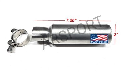 Slip-On 1.25" ID Exhauts Muffler 304 Stainless Steel with SS Clamp.
