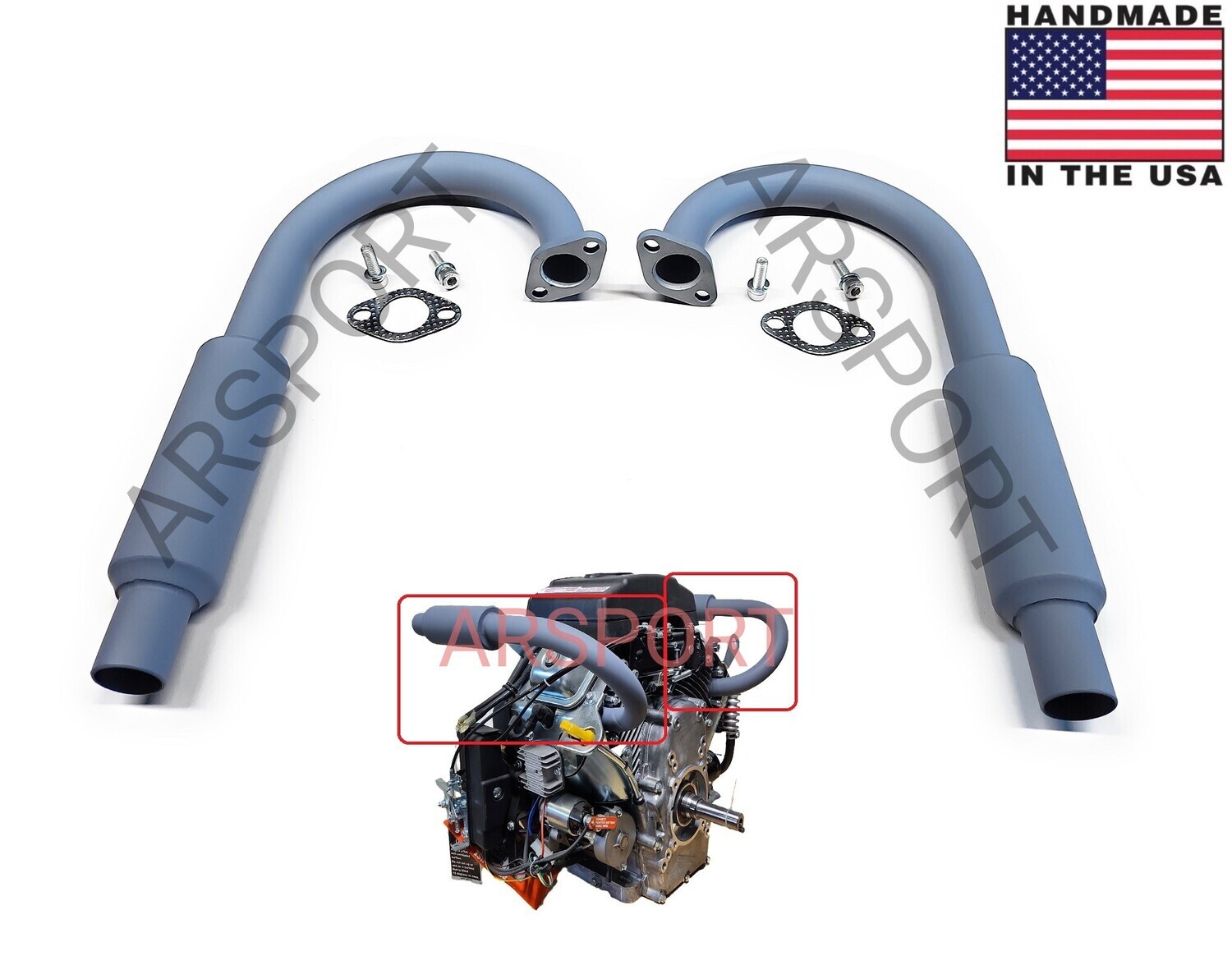 Exhaust pipes mufflers For Predator 670cc V-Twin