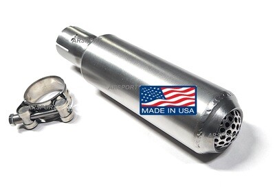 Slip-On 1.25&quot; ID Exhauts Muffler 304 Stainless spark arrester, SS Clamp.