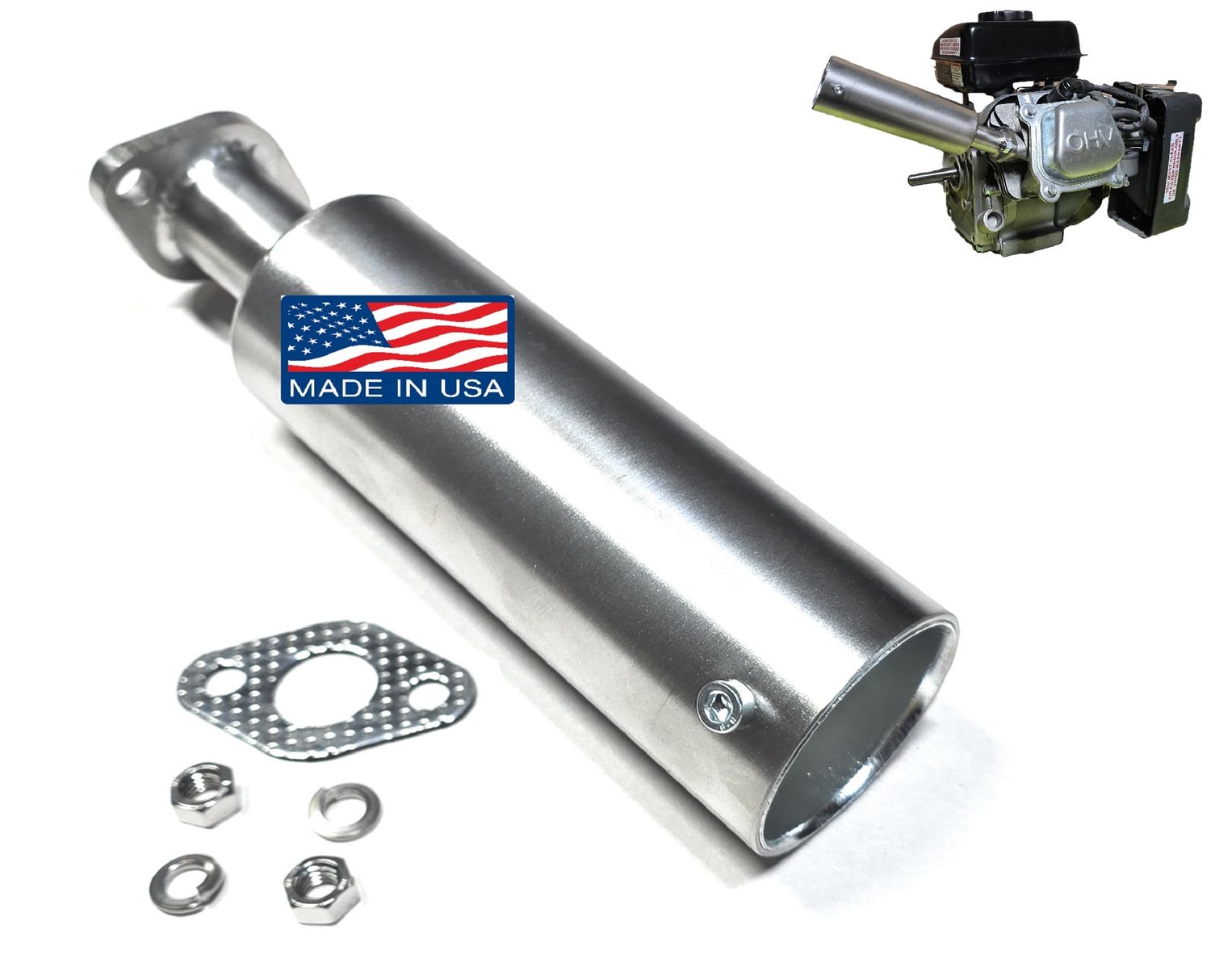 Exhaust Muffler for pressure washer, Predator 3HP 79cc from Harbor Freight Tool.