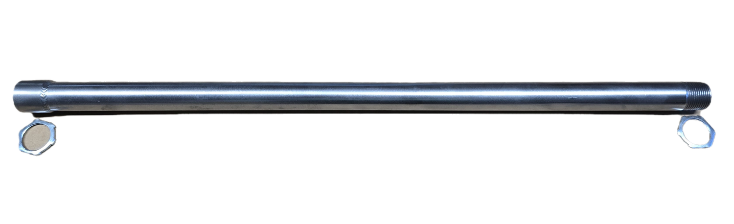 Exhaust Pipe Extension 24&quot; 3/4 NPT Male to 3/4 Female 1.05&quot; OD Pipe.