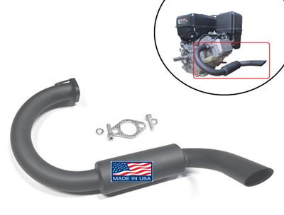 Under the head Exhaust Muffler Black replacement for Predator Max 459cc.