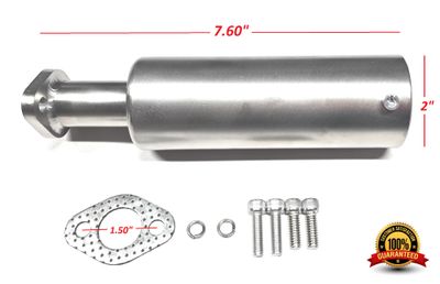 304 stainless steel Muffler For some Briggs &amp; Stratton / Tecumseh engines (check photos)