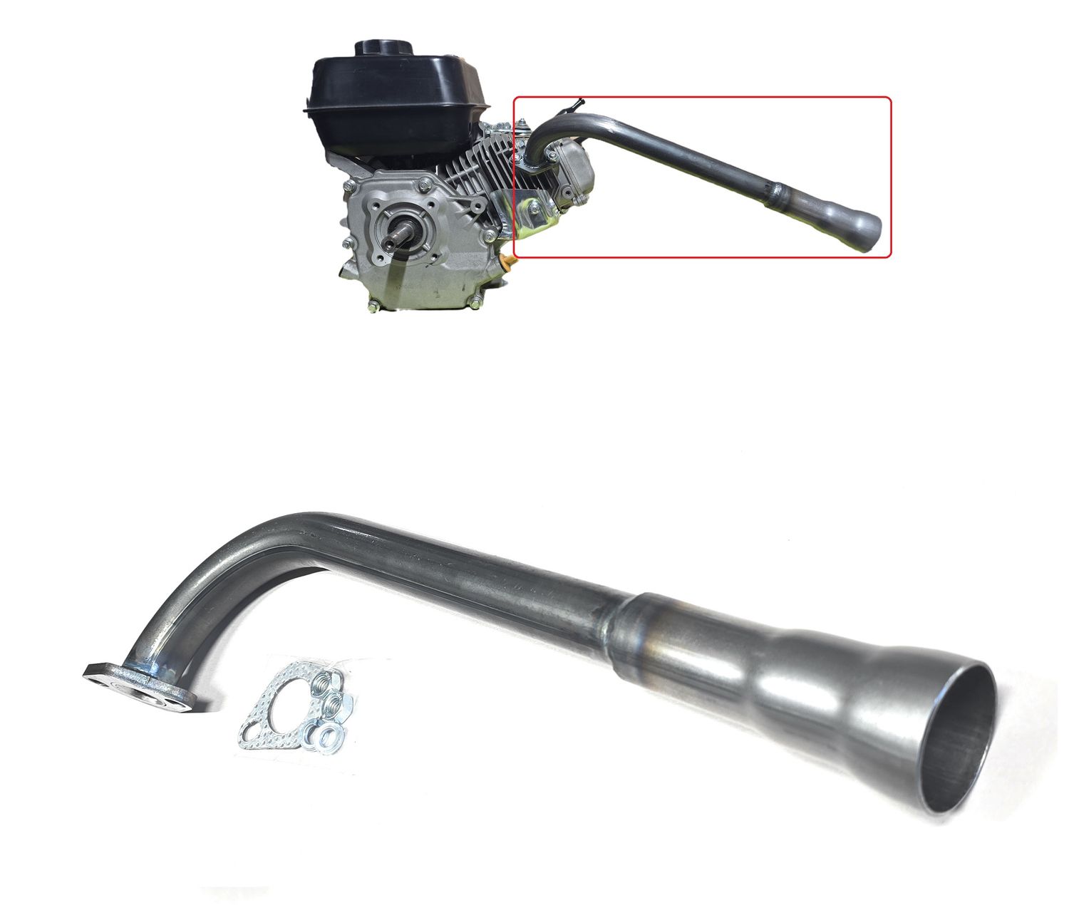 15&quot; 3 Stage Exhaust for Predator 212 &amp; 224. GX160, GX200, Go Kart &amp; mini bikes!
