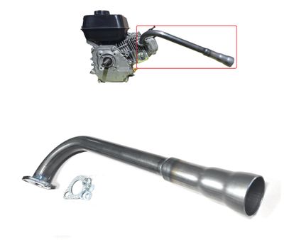 Mini Bike Exhaust Pipe Kit for Predator 212cc 224cc 196cc Coleman CT200U Black