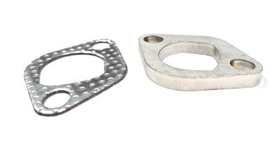 Stainless Steel D Exhaust Flange for: Predator 212cc hemi or Non hemi, Predator 224, GX160, GX200, 198cc Engine Clones.