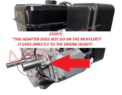 Exhaust Flex Pipe Adaptor for Predator Max 459cc, Duromax XP16HPE &amp; XP18HPE 457