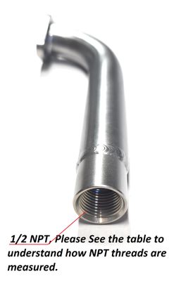 Low Profile Exhaust, For Predator 3HP, Female 1/2 NPT threads. Minibikes, gokar