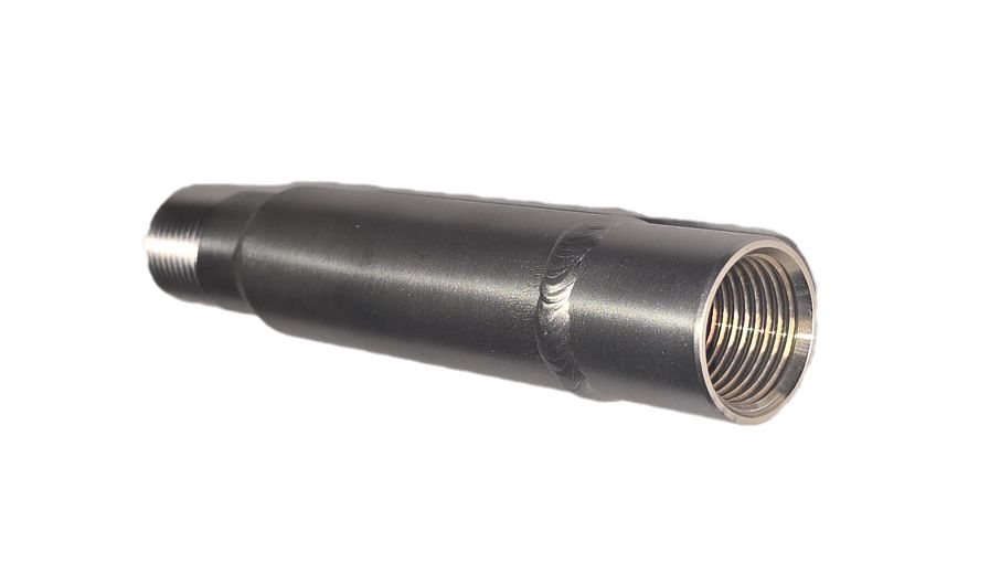 304 Stainless Steel Exhaust Pipe Extension – 5" Long, 1/2" NPT Male to Female