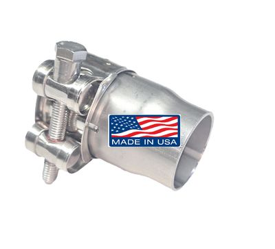 304 Stainless Steel Weld-On Slip-On Adapter for 1.25" OD Tube, Short Coupler, 1/16" Wall Thickness, One End Weldable to Another Tube, TIG Welded, Made in USA