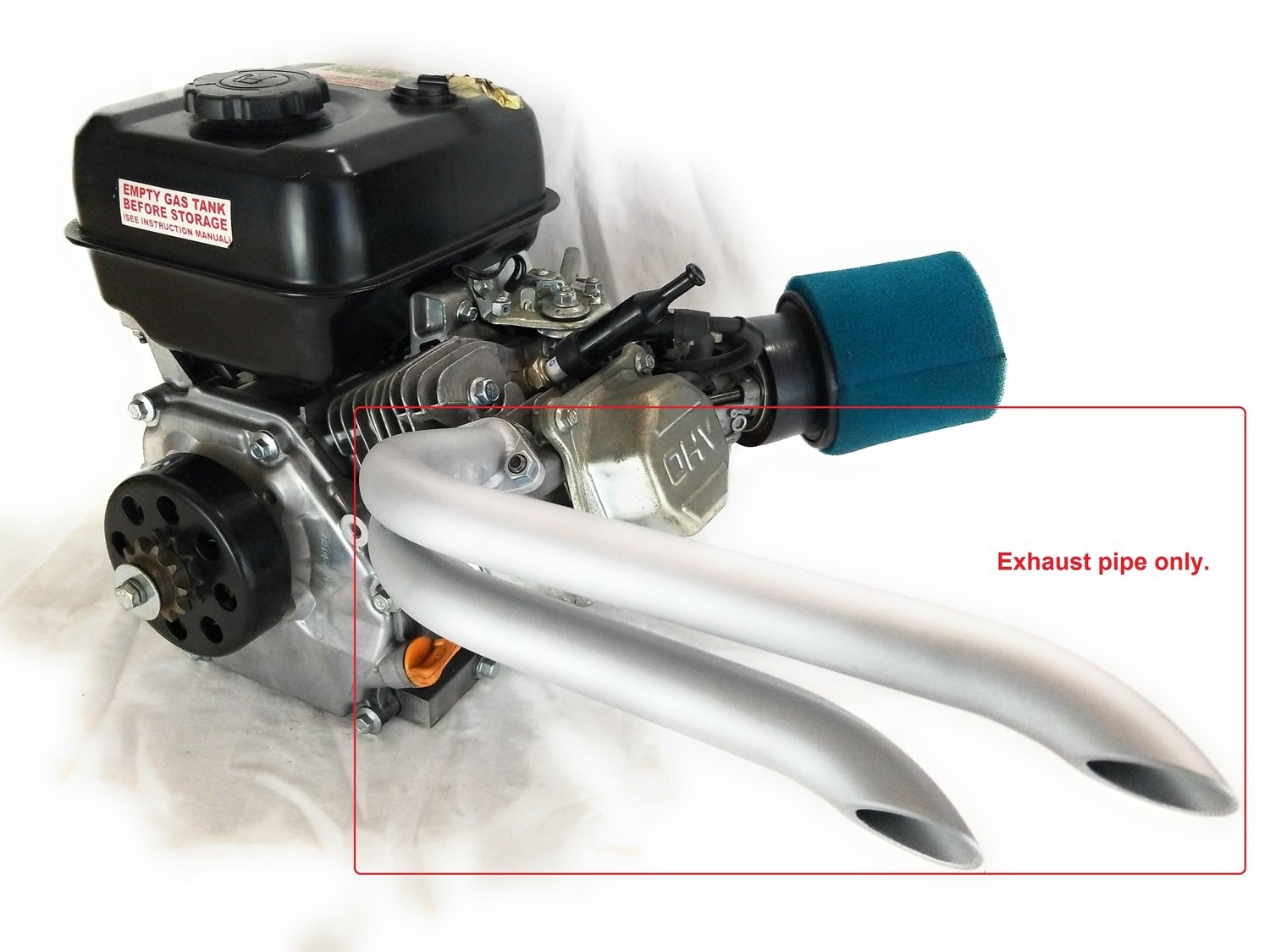 Mini Bike Custom Dual sideways exhaust Header Pipe for Predator 212cc &amp; 79cc