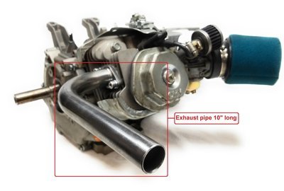 Header Exhaust Pipe for Go Kart Predator 301cc &amp; 420cc, GX Hondas