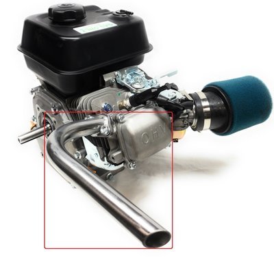 Mini Bike Exhaust Header Pipe for: Predator 212cc, Honda GX160 GX200, DuroMax 7