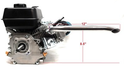 Mini Bike Exhaust Header Pipe for: Predator 212cc, Honda GX160 GX200, DuroMax 7