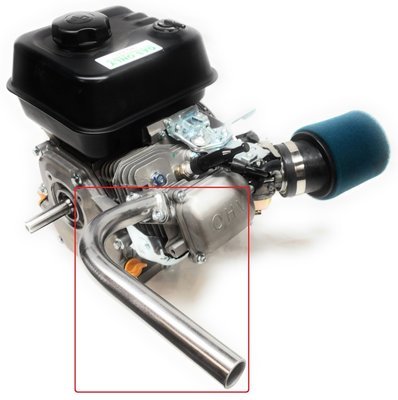 Exhaust Pipe for Predator 212cc &amp; 79cc, Honda GX160, GX200. Go Kart &amp; mini bikes