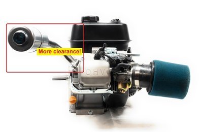 Exhaust With Muffler for: Predator 212cc,Honda GX160,GX200, Predator 3 HP (79cc