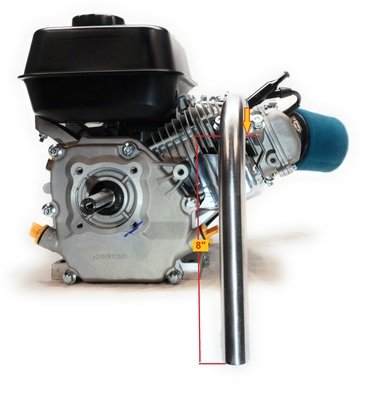 J Exhaust Pipe for: Predator 212cc &amp; 79cc, Honda GX160, GX200, DuroMax XP7HPE 7