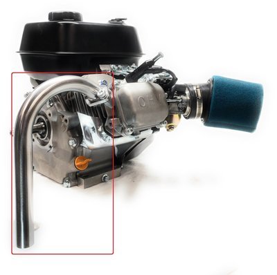 J Exhaust Pipe for: Predator 212cc &amp; 79cc, Honda GX160, GX200, DuroMax XP7HPE 7