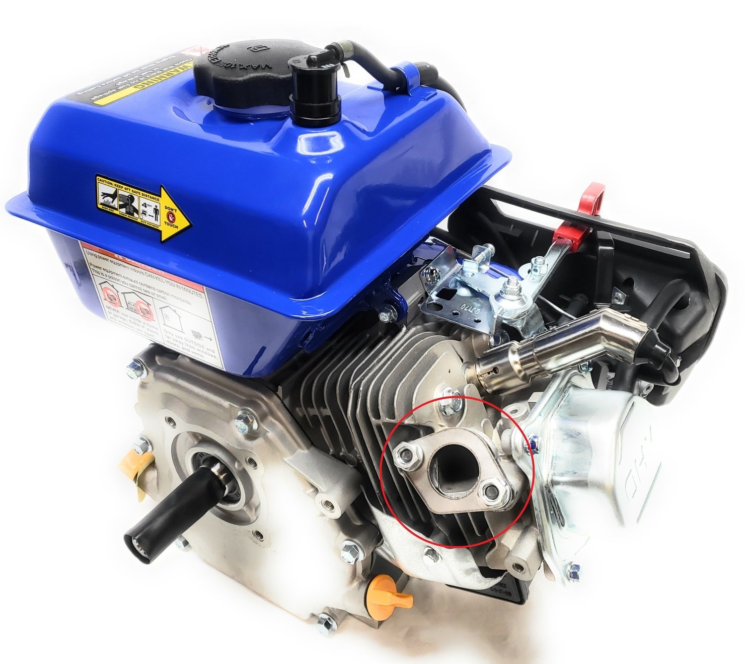 Exhaust Flange for: DuroMax XP7HPE 7 HP Engine, GoKart &amp; mini bikes...