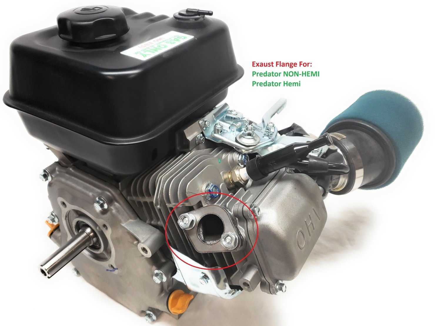 Exhaust Flange for: PREDATOR 212 &amp; PREDATOR HEMI, GoKart &amp; mini bikes...