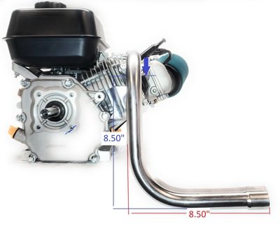 Exhaust With 3/4 thread for: Predator 212cc, Honda GX160, GX200, DuroMax 7 Hp...