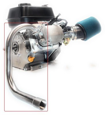 Exhaust With 3/4 thread for: Predator 212cc, Honda GX160, GX200, DuroMax 7 Hp...