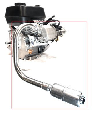 Exhaust With Muffler for: Predator 212cc,Honda GX160, GX200, DuroMax 7 Hp...