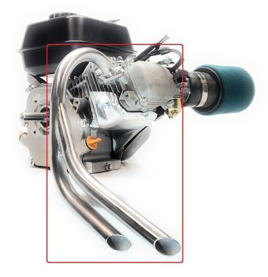 Honda GX160 &amp; GX200, Predator 212cc Dual Exhaust Header.