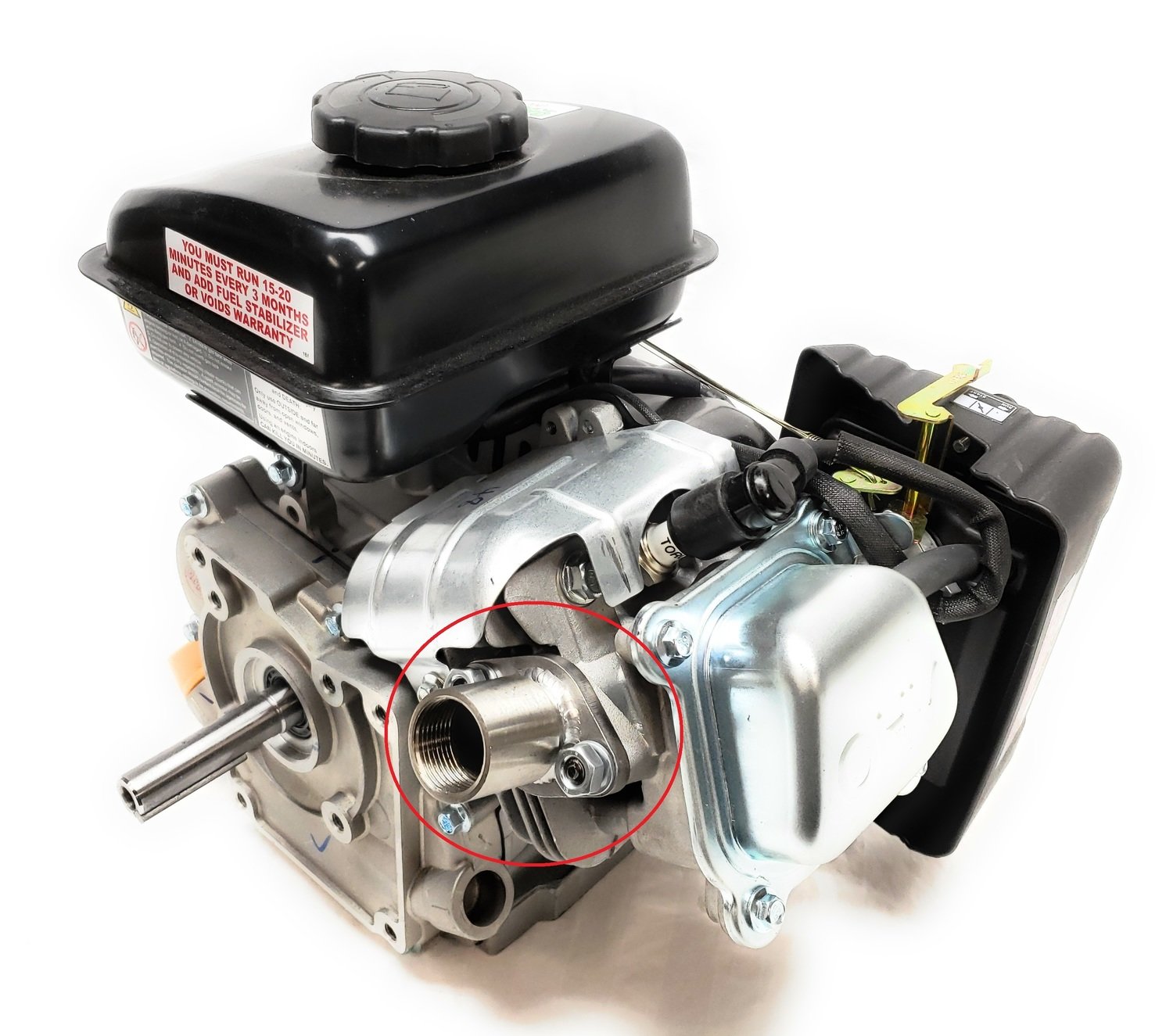 Predator 79cc 3HP 3/4&quot; SS Male &amp; Female Thread Pipe with Exhaust Flange.