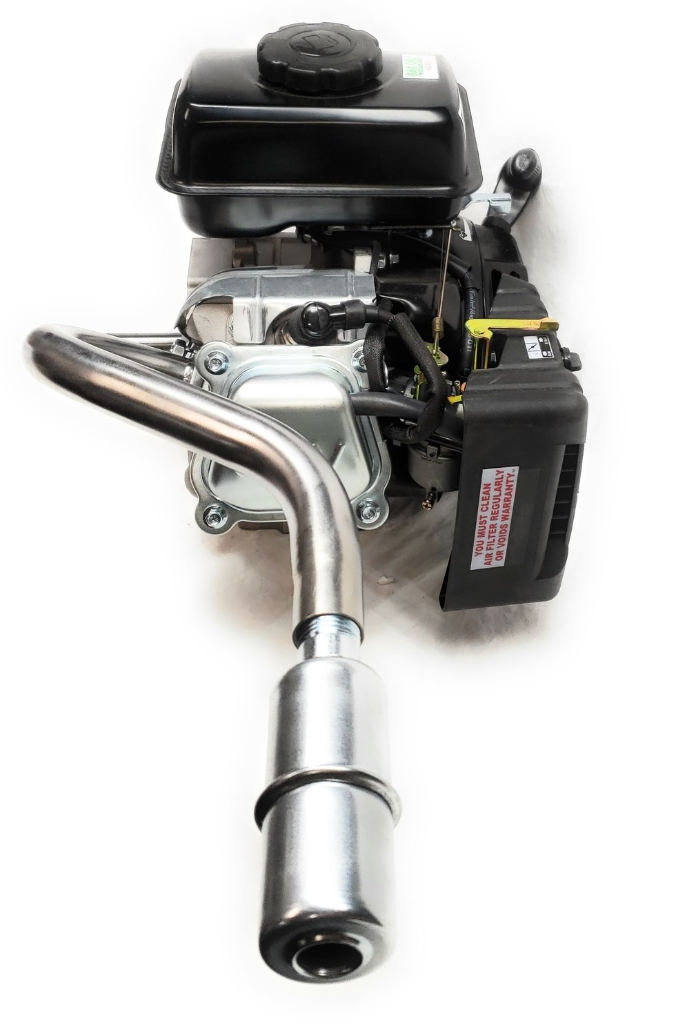 Center Rear Exhaust With Muffler for: Predator 3HP 79cc from harbor freight tool