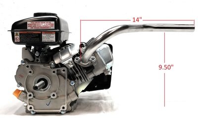 Center Rear Header Pipe for: Predator 3HP 79cc from harbor freight tool