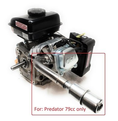 Exhaust With Muffler for: Predator 3HP 79cc from harbor freight tool, Mini bike.