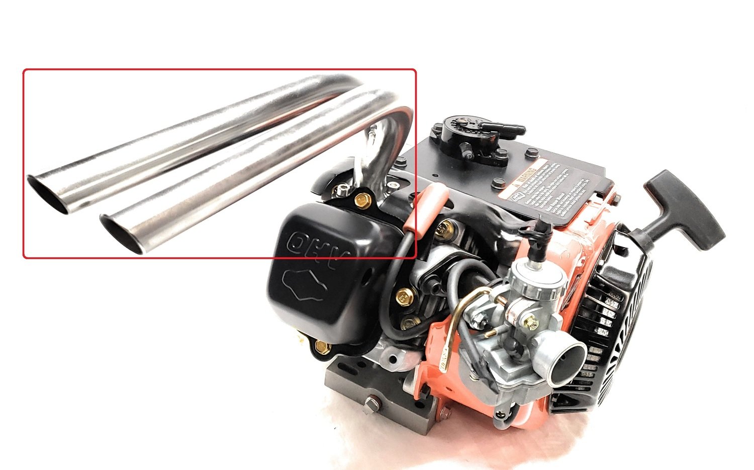 Dual Racing Header Pipe for Briggs LO206 or Animal Engine, Go Kart Racing...