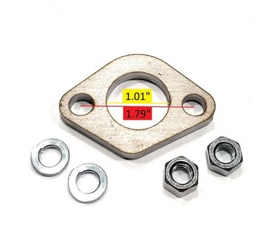 Stainless steel Exhaust Flange for: Predator 212cc, Honda GX160, GX200, minibike