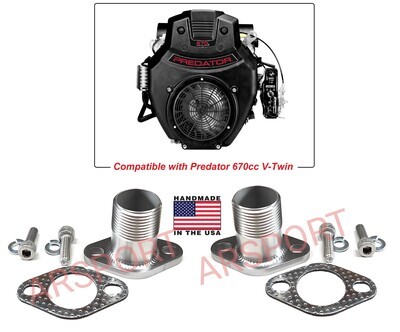 Predator 670cc V-TWIN 1" NPT Thread exhaust adaptor for Generator etc...