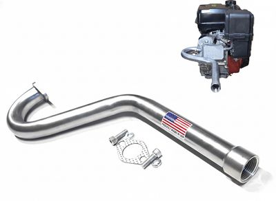 Heavy Duty Center Exhaust Replacement | Center Mount Design | 1" NPT Female Thread | Mild Steel | Predator MAX 459cc ONLY | Made in USA