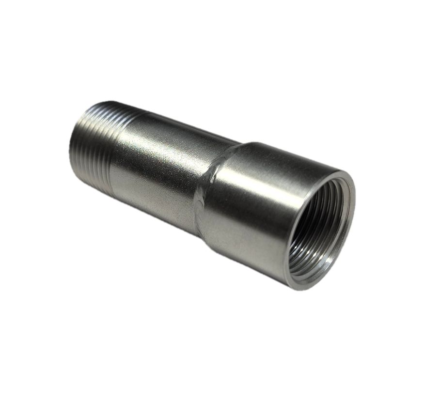3" Length 3/4" NPT Male to Female Stainless Steel Exhaust Extension Adapter