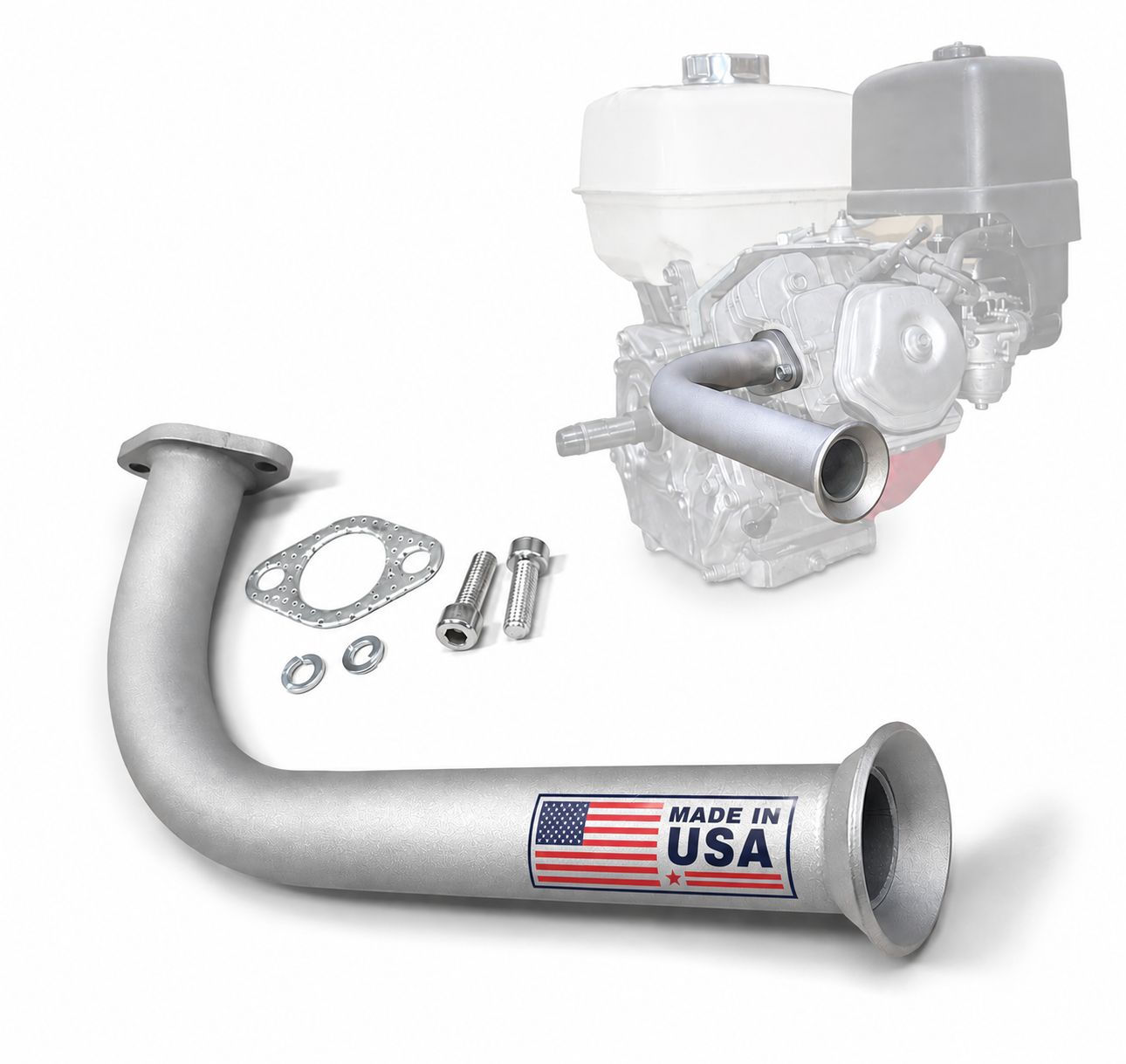 🇺🇸 USA Made Exhaust Replacement Pipe for Predator 301cc 8HP &amp; 420cc 13HP GX240 GX270 GX390 Briggs 1450 Lifan 420 TIG Welded Heavy Duty