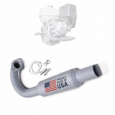 🇺🇸 USA Compact Exhaust Muffler for Predator 459cc 301cc 420cc GX240 GX270 GX390 Rato 420cc, Chinese Mini Dumpers.