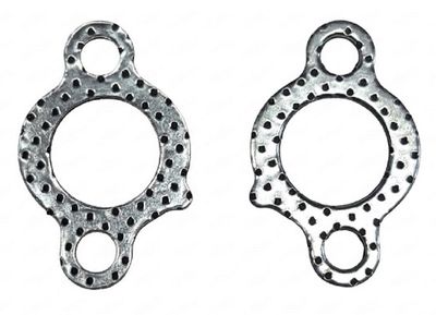 2-Pack Metal Exhaust Gasket Replaces 691613 805024 67897, 1.77" Bolt Spacing