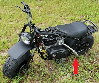Exhaust Header for: Mega Moto 212cc, Coleman RB200, Coleman RT200, Coleman B200C, Coleman B200R Gas Powered Mini Bike.