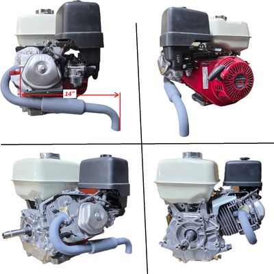🇺🇸 USA Compact Exhaust Muffler with 90° Downward Outlet for Predator 459cc 301cc 420cc GX240 GX270 GX390 RATO 420cc Chinese Mini Dumpers