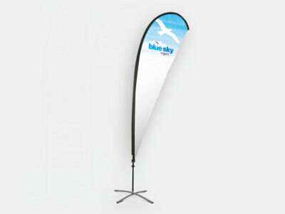 Teardrop Flag (incl. Pole & Base) - Free Delivery