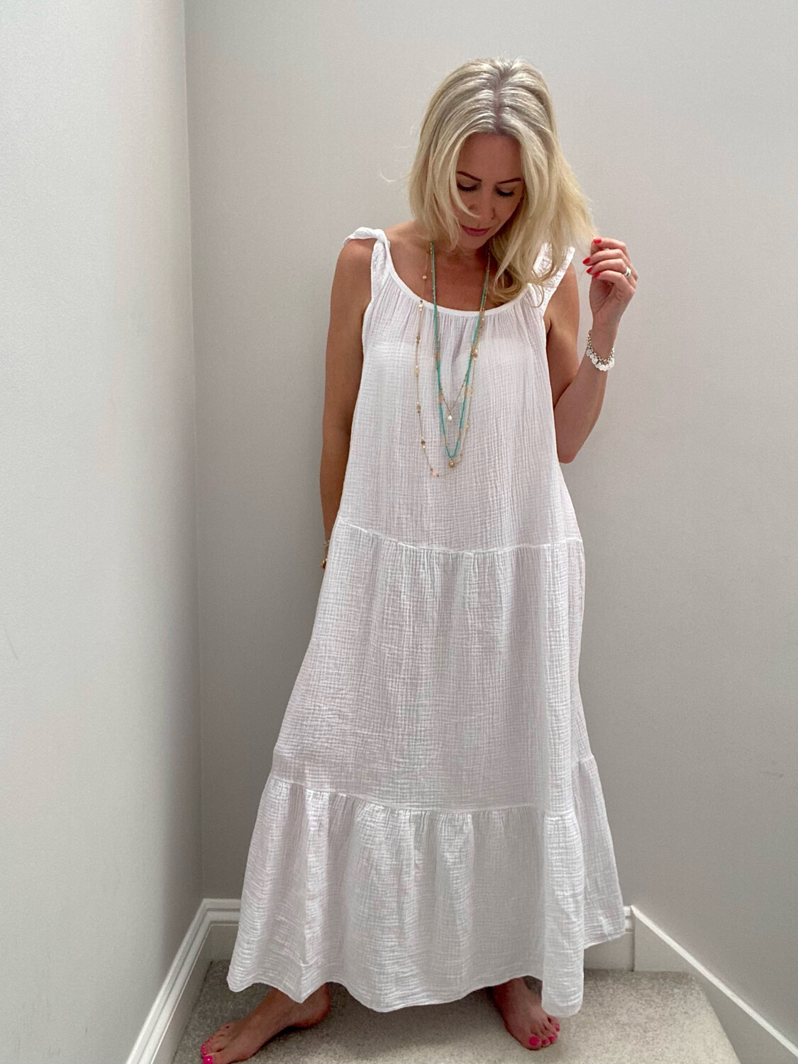 Santorini Maxi Dress White