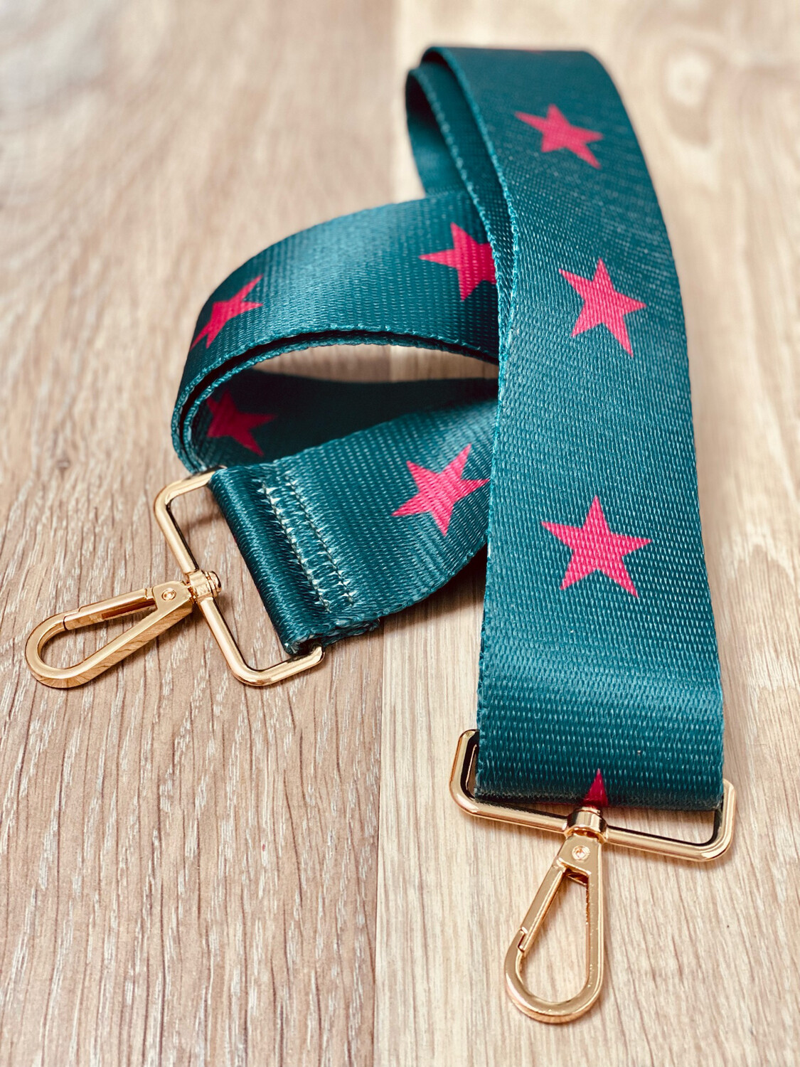 Bag Strap Green/Fuchsia Star